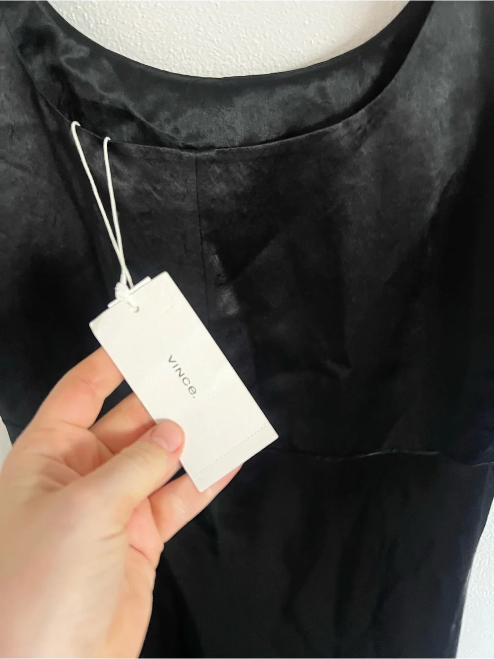 NEW, VINCE Fitted Satin Slip Casual Midi Dress Size 8